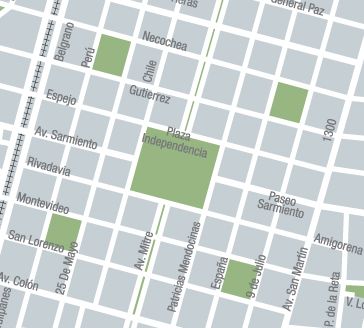 mapa praças mendoza