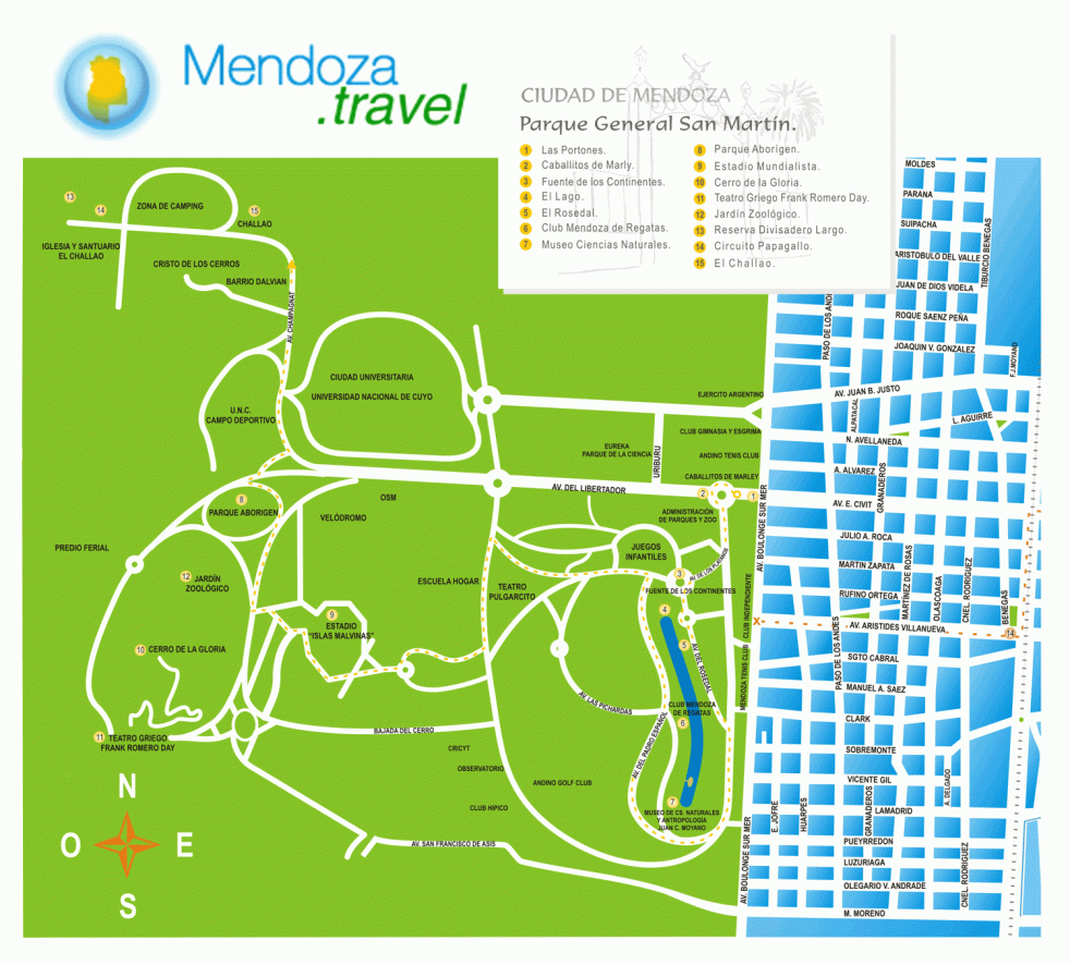 mapa parque general san martin